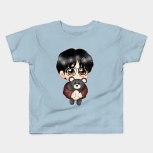 BTS Taehyung Winter Bear Chibi Kids T-Shirt